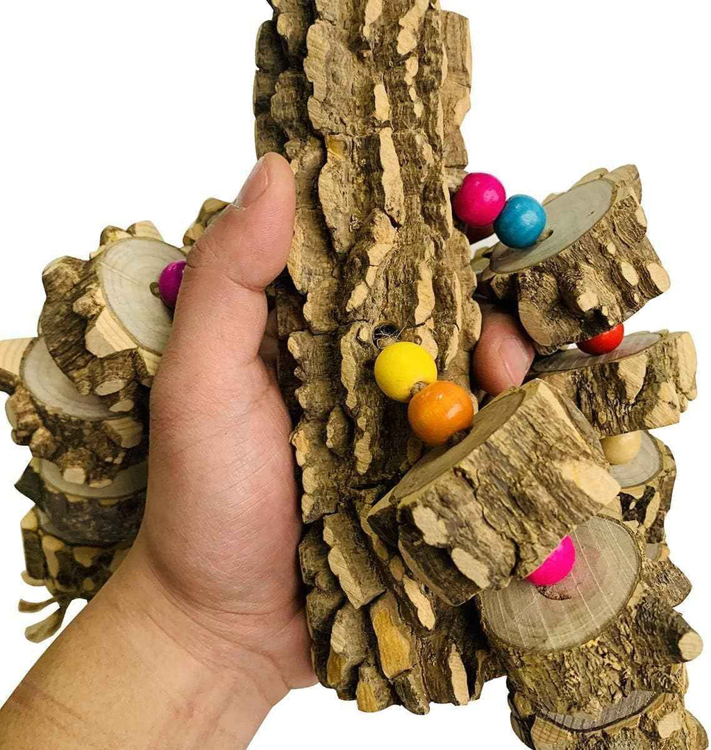 Large Parrot Toy Natural Wood Chew for Macaw & Cockatoo