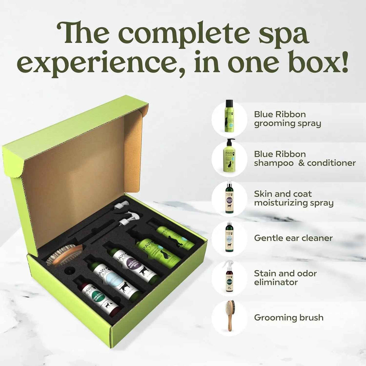 Pawfume Dog Spa Gift Basket – 6-Piece Grooming Set