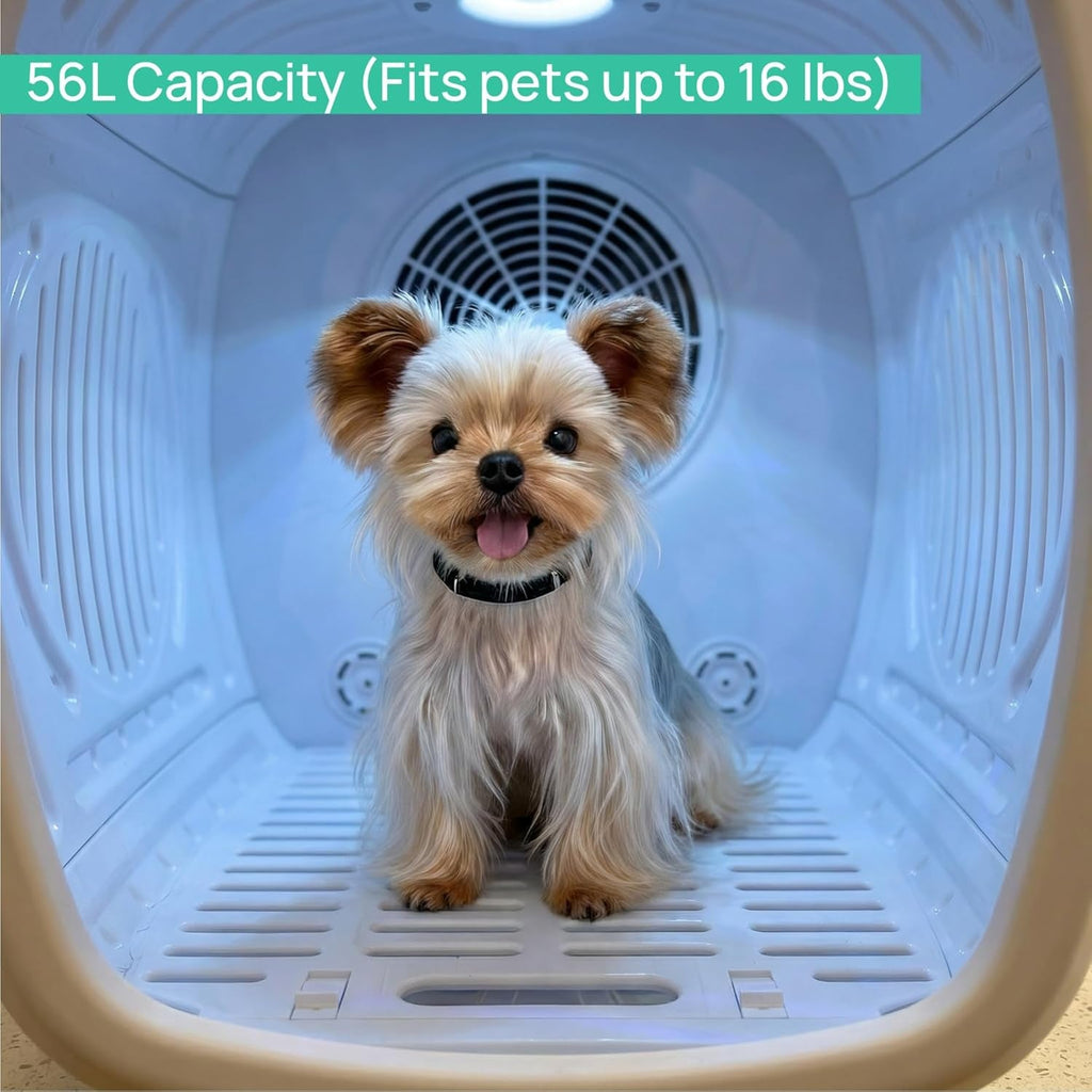 Pet Grooming Dryer Box Quiet Smart Temp Fast Dry Negative Ion Dog Cat