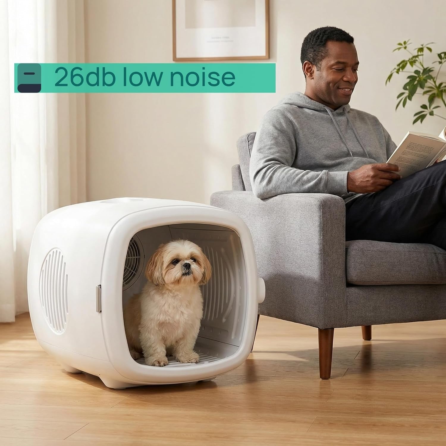Pet Grooming Dryer Box Quiet Smart Temp Fast Dry Negative Ion Dog Cat