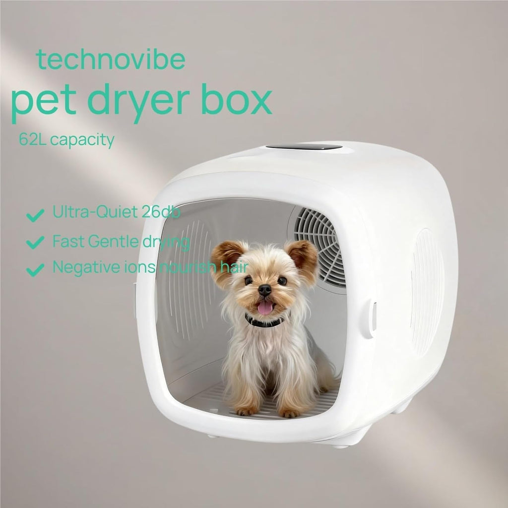 Pet Grooming Dryer Box Quiet Smart Temp Fast Dry Negative Ion Dog Cat