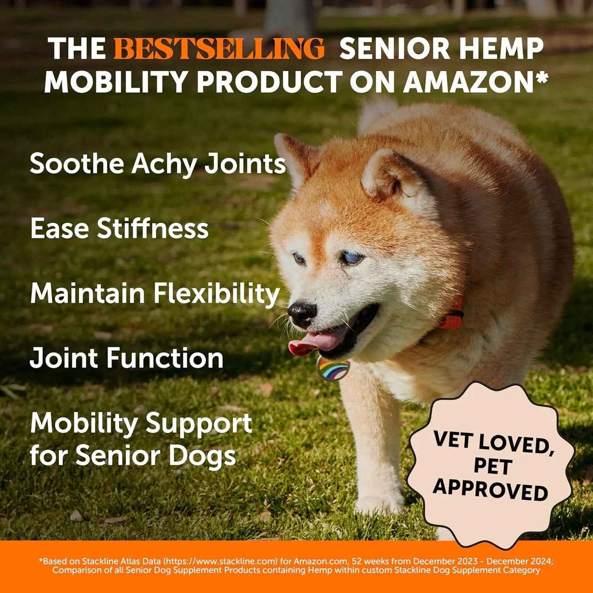 Pet Honesty Senior Hemp Hip & Joint Chews for Dogs, 90 Ct