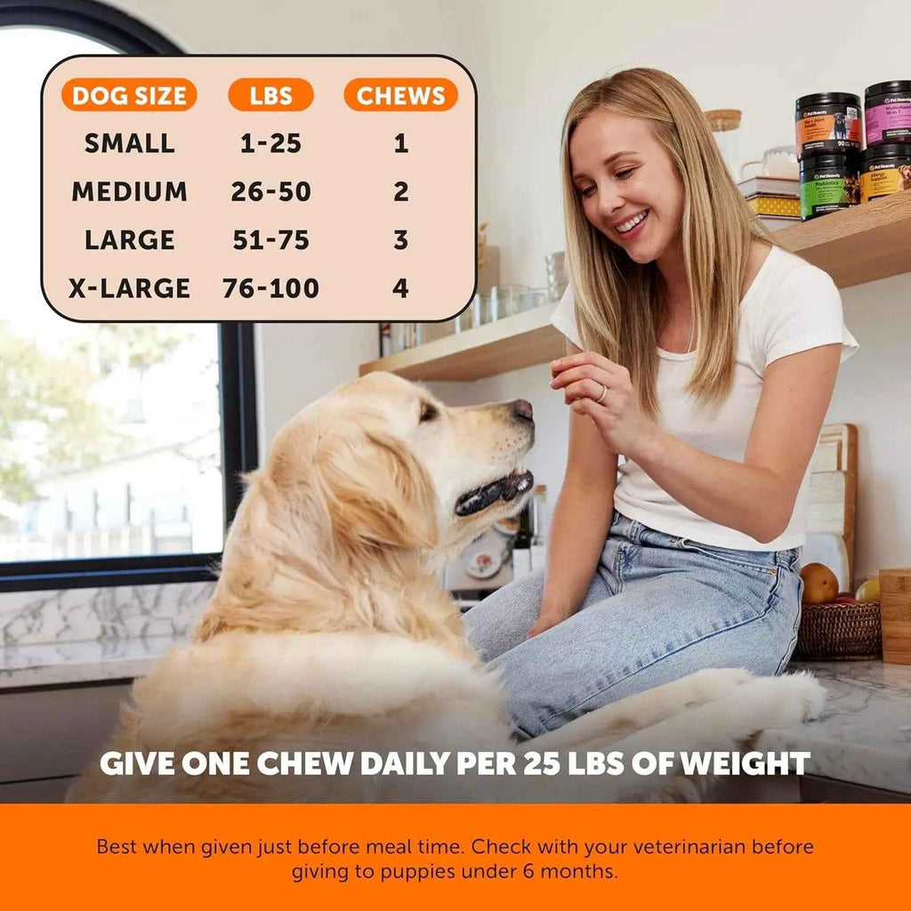 Pet Honesty Senior Hemp Hip & Joint Chews for Dogs, 90 Ct
