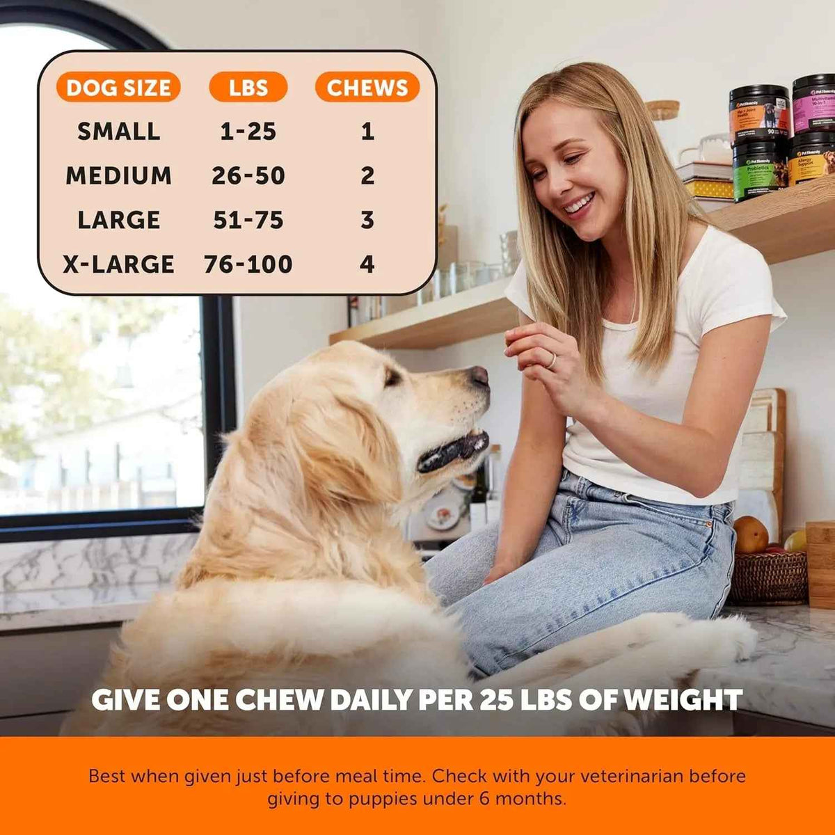 Pet Honesty Senior Hemp Hip & Joint Chews for Dogs, 90 Ct