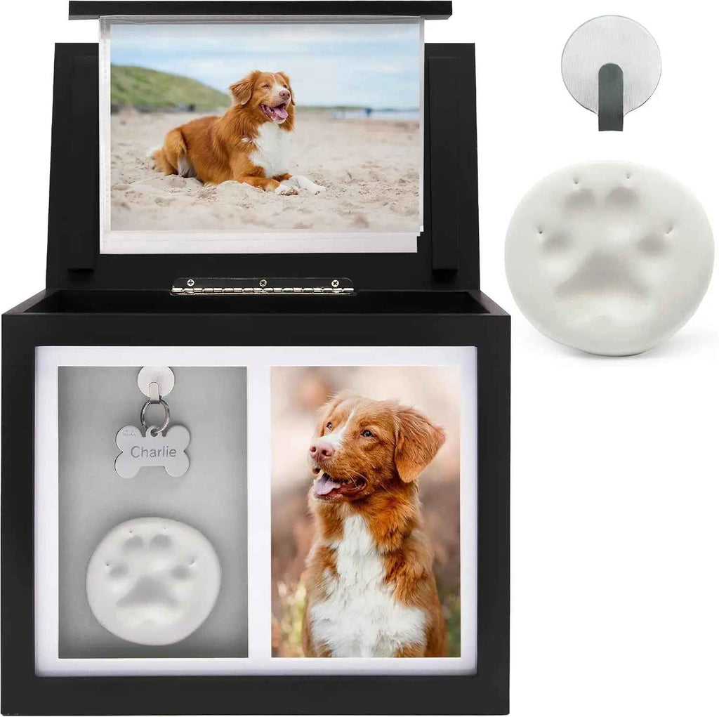 Pet Memorial Urn with Photo Frame – Paw Kit & Album