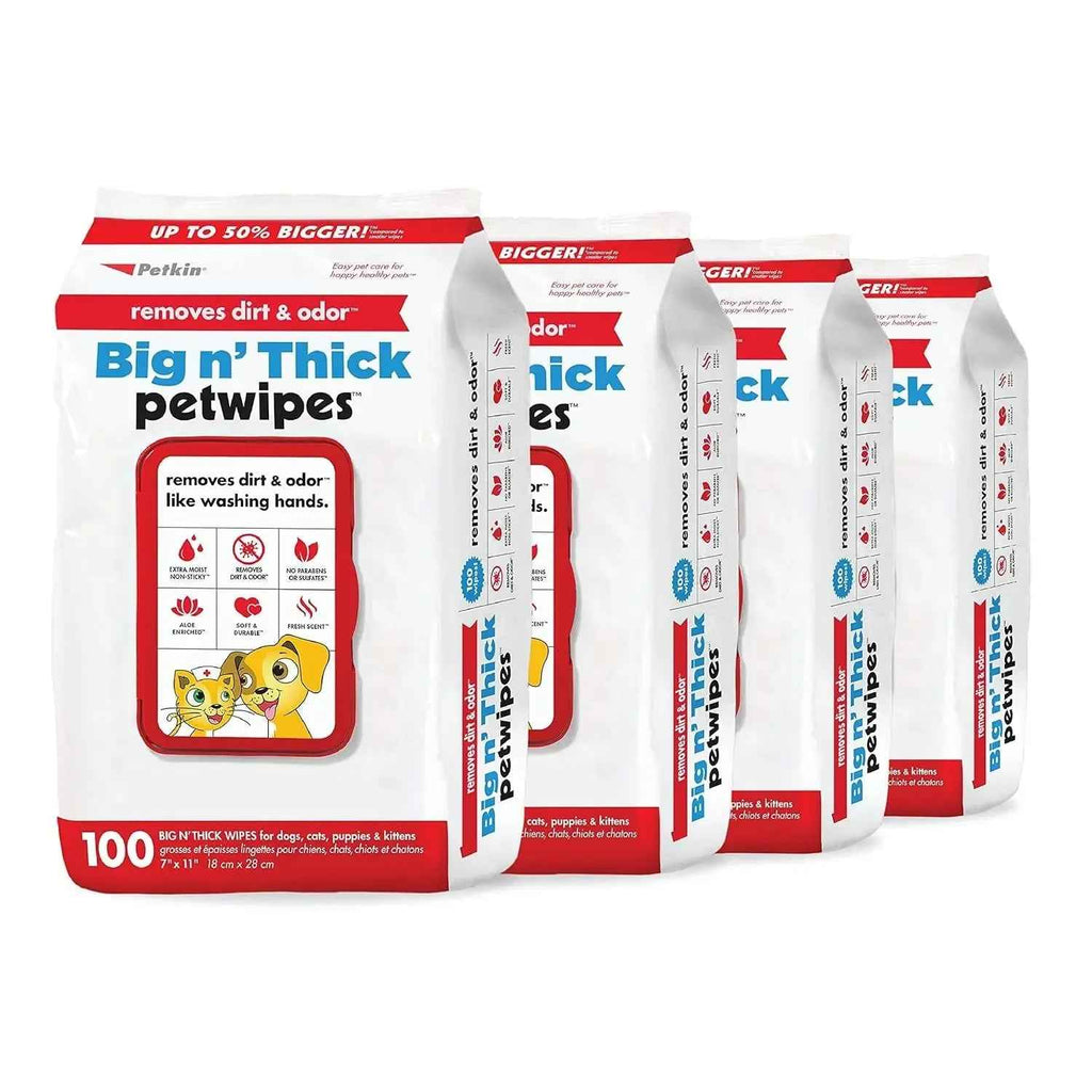 Pet Wipes for Dogs & Cats, 100 Large Grooming Wipes