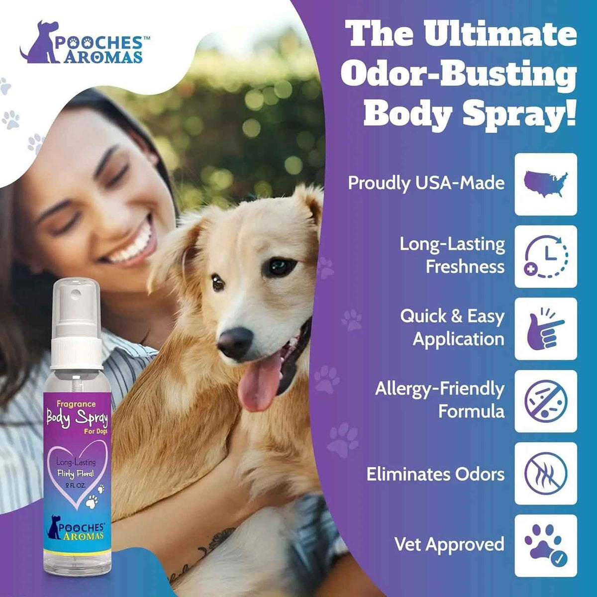 Natural Dog Cologne – 6-Pack Grooming Spray, 2oz
