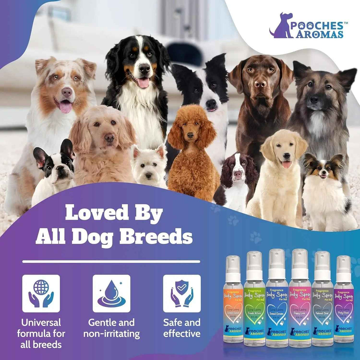 Natural Dog Cologne – 6-Pack Grooming Spray, 2oz
