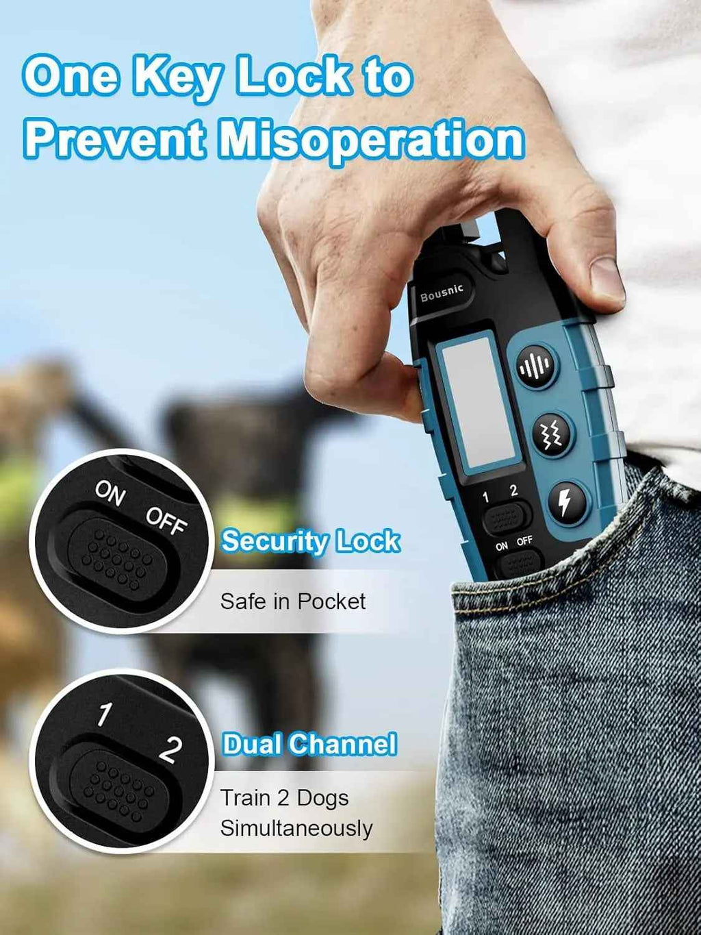 Waterproof Training Collar – 3300ft, Rechargeable, 2 Dogs