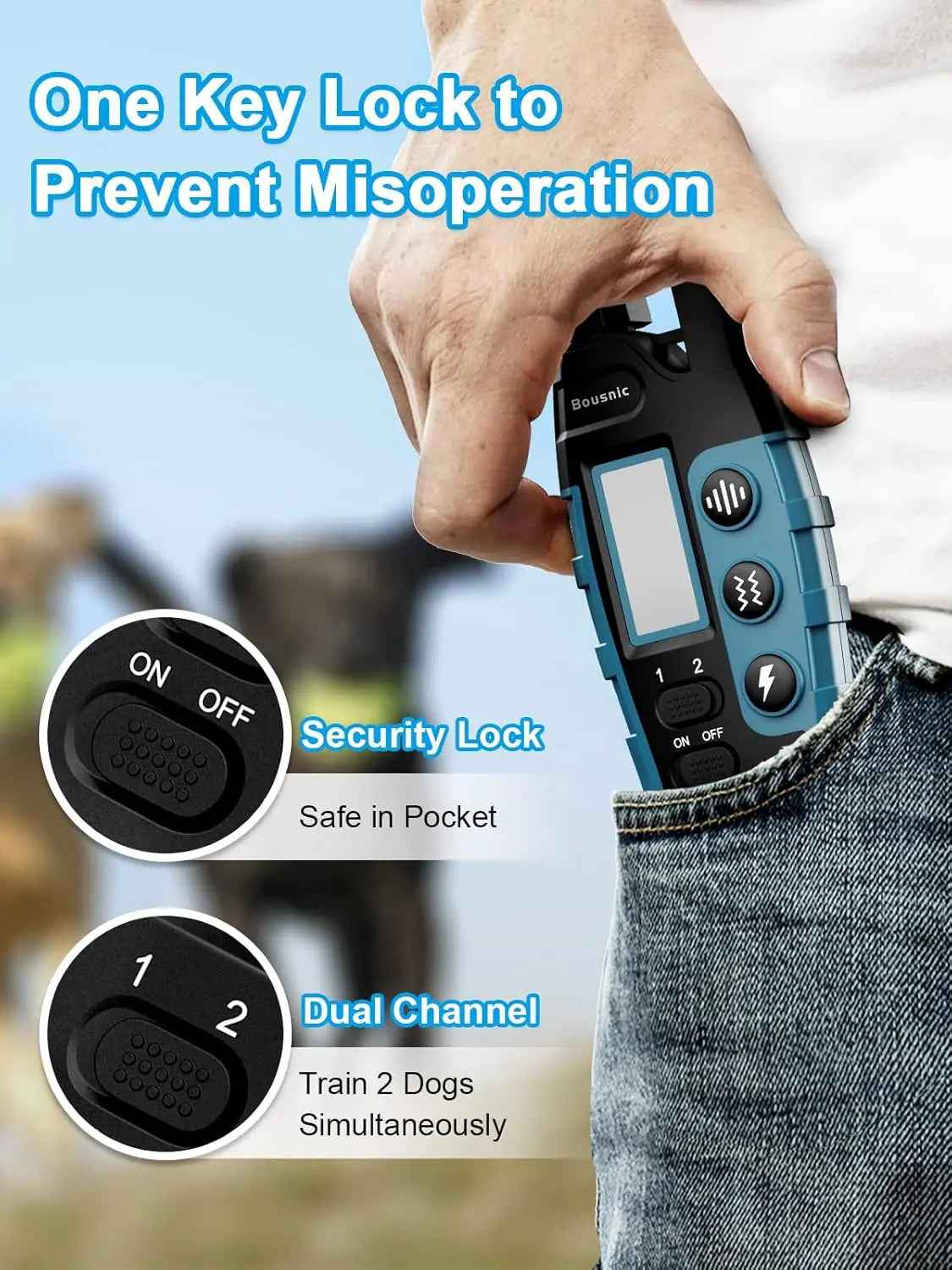 Waterproof Training Collar – 3300ft, Rechargeable, 2 Dogs
