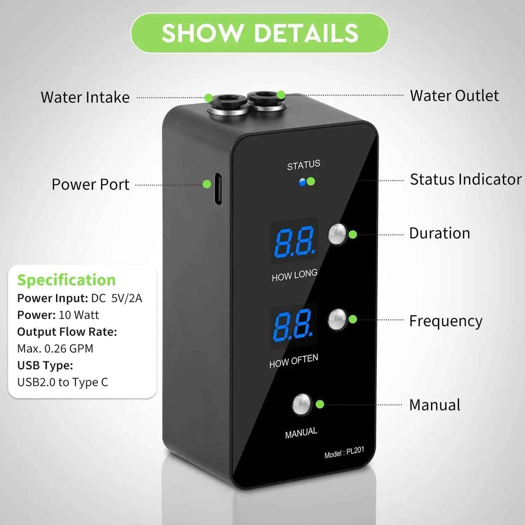 Reptile Misting System with Timer & Two Adjustable Nozzles