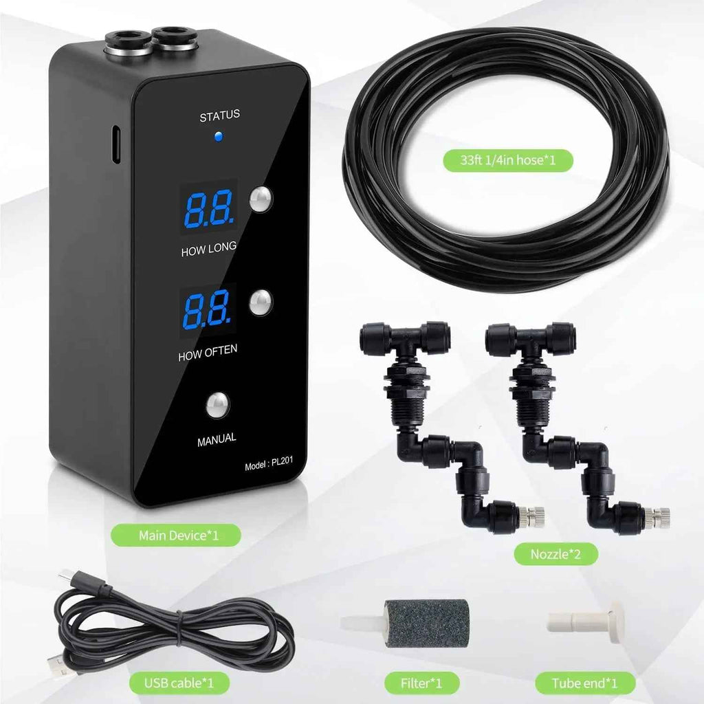 Reptile Misting System with Timer & Two Adjustable Nozzles