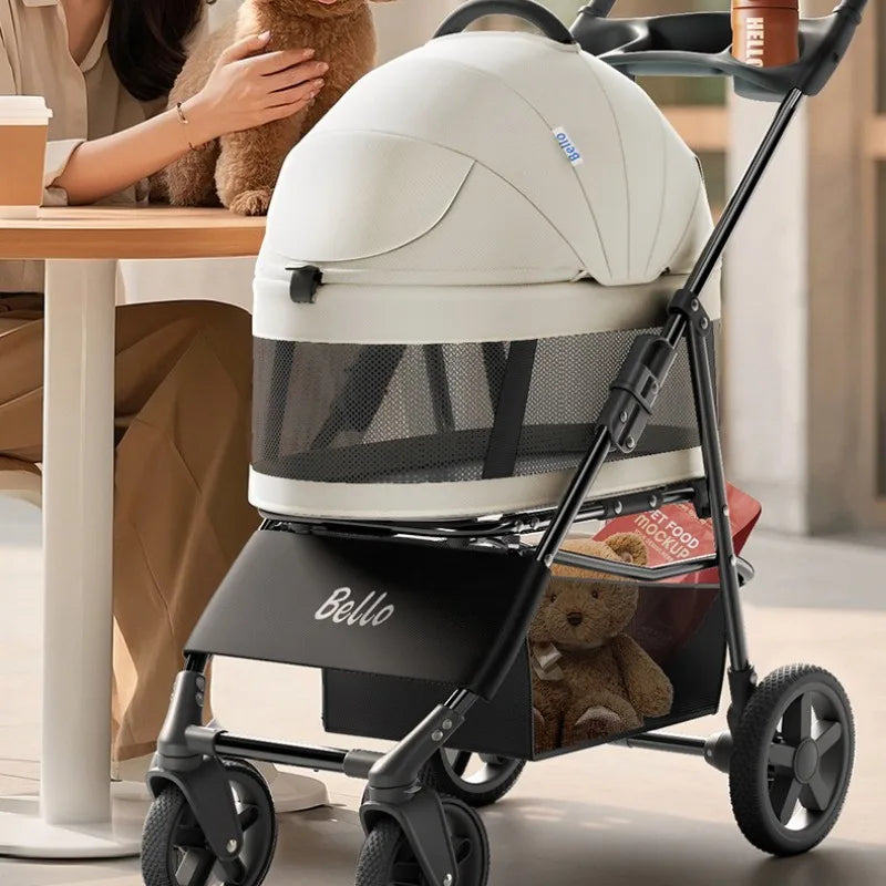【One-Pull Open Ver】Dog Stroller for Small Dogs One-Touch Foldable Dog Stroller for SmallMedium Dogs Cats up to 44Lbs cat carrier
