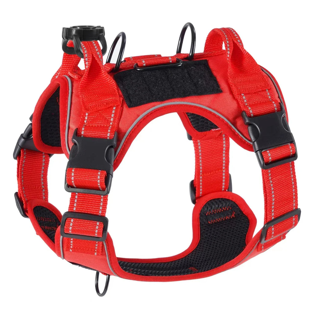 No Pull Dog Harness with Locator Silicone Protective Cover Anti slip Adjustable Pet Chest Harness for Medium & Large Dogs