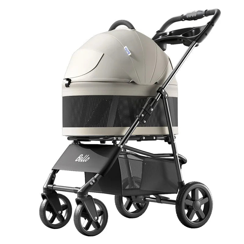 【One-Pull Open Ver】Dog Stroller for Small Dogs One-Touch Foldable Dog Stroller for SmallMedium Dogs Cats up to 44Lbs cat carrier