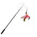 Interactive Long Extendable Pole Cat Toy with Artificial Feathers Pet Supplies for Cats Pet Toy