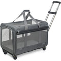 Large Pet Rolling Carrier with Wheels for Up To 30 LBS with Flexible Wheels Breathable and Collapsible Carrier for Medium Pets