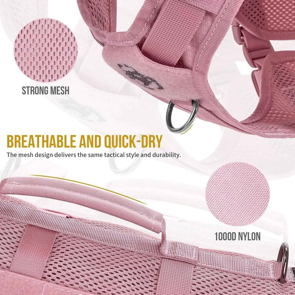 1000D Nylon Tactical Dog Harness – Dual Grab Handles