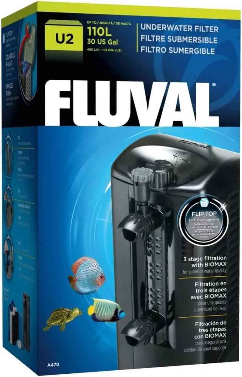 U2 U3 U4 Underwater Aquarium Filter, 3 Stage, 40 Gallon