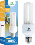 UVA UVB Bird Light Bulb 20W Full Spectrum Compact Lamp for Captive Birds