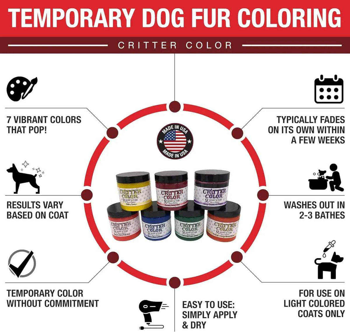Warren London Critter Color Temporary Pet Fur Dye 4oz
