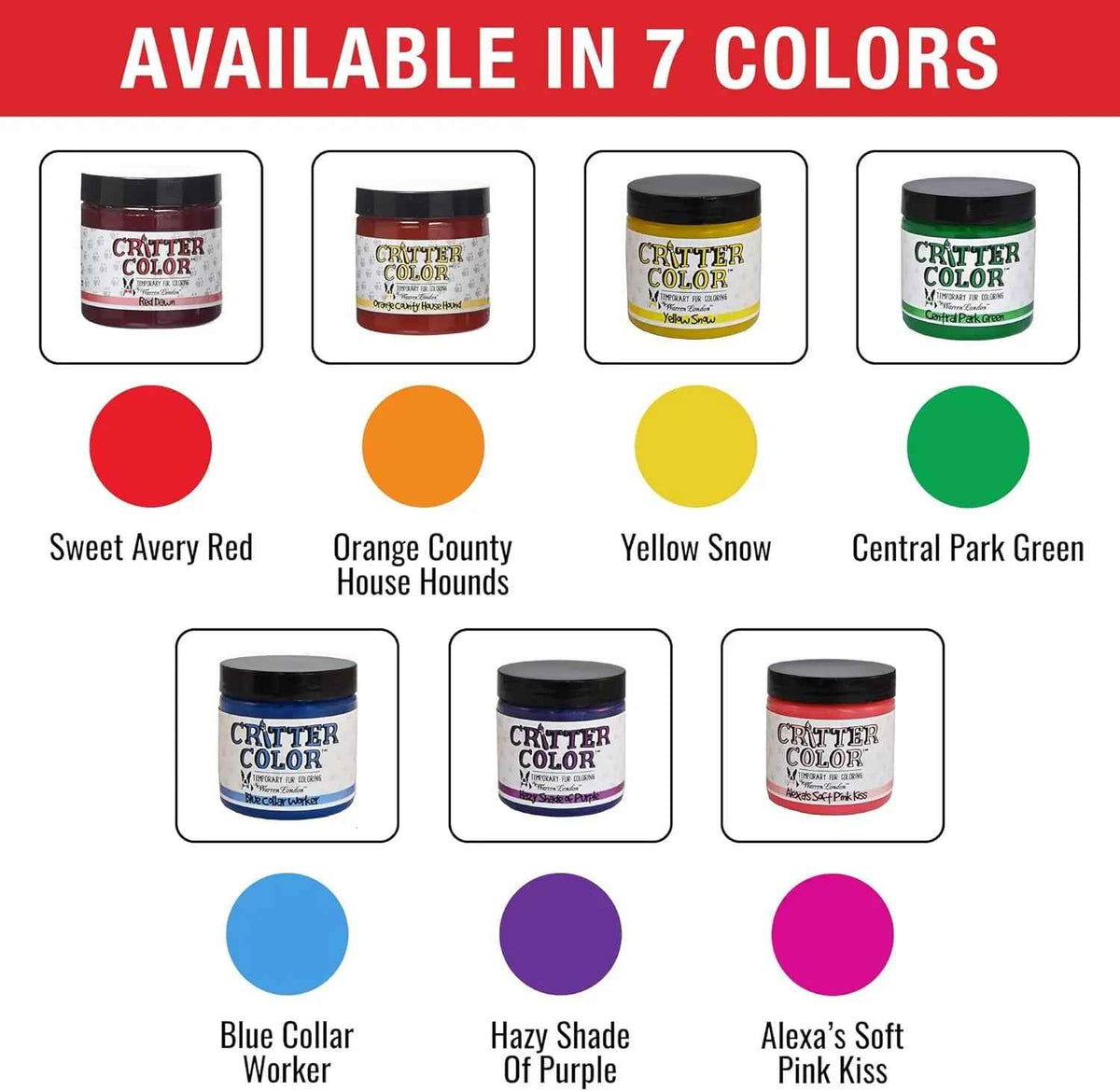 Warren London Critter Color Temporary Pet Fur Dye 4oz