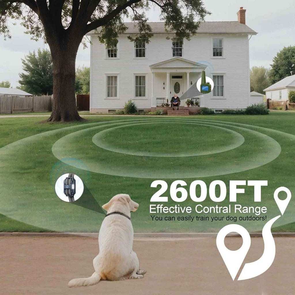 Remote Dog Training Collar for 3 Dogs, 2600ft, IPX7