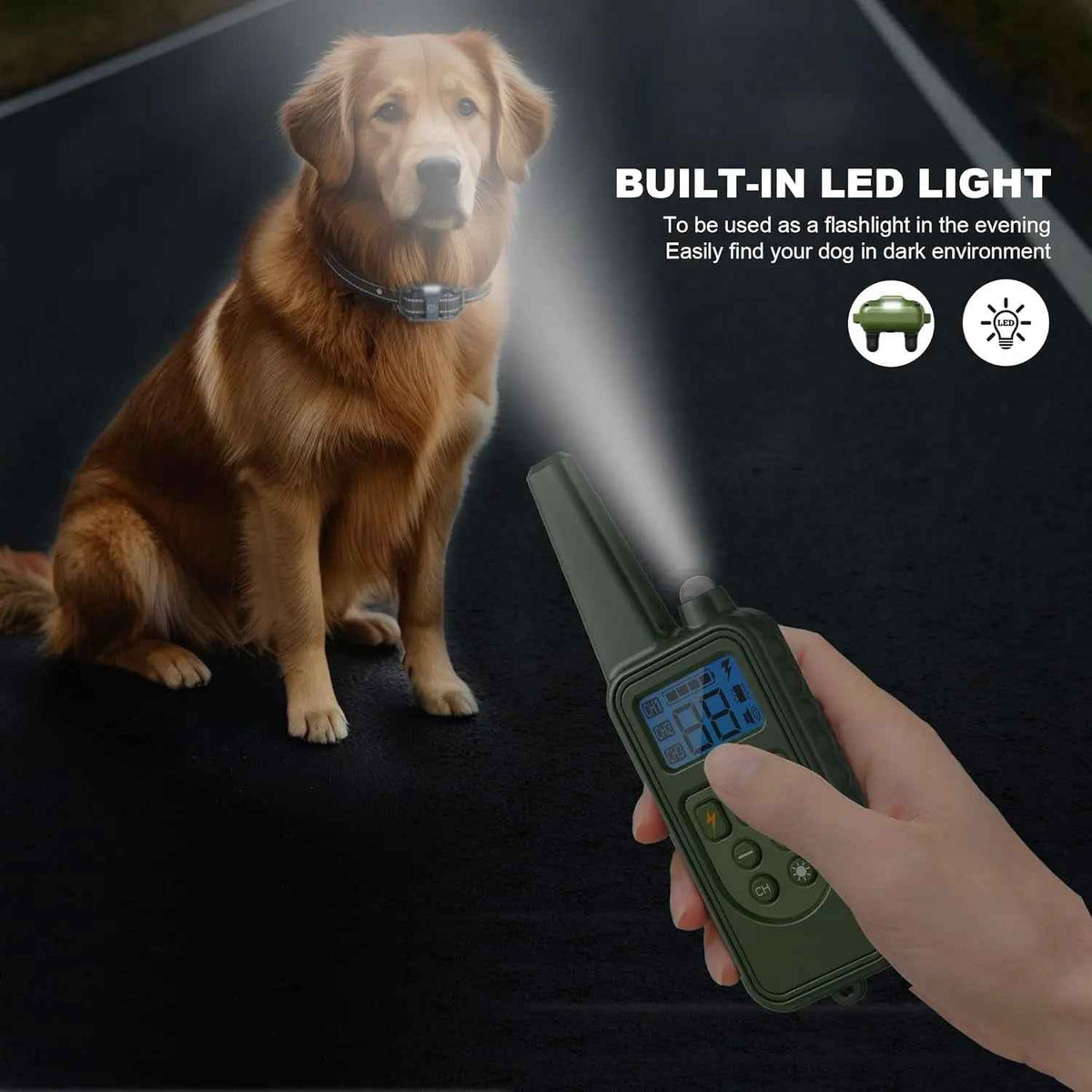 Remote Dog Training Collar for 3 Dogs, 2600ft, IPX7
