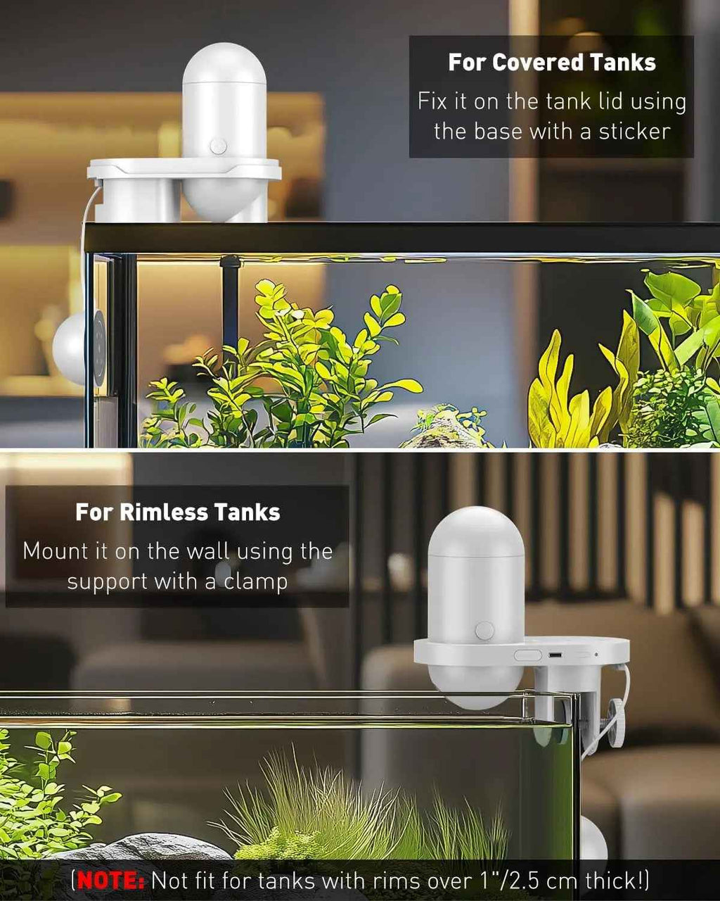 Pawfly WiFi Fish Feeder with Camera – 230ml, App Alerts