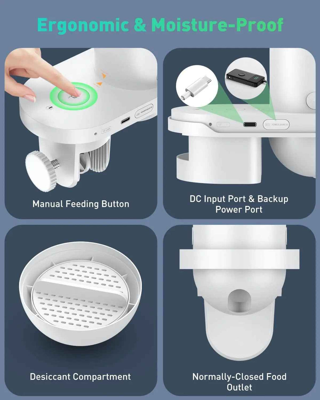 Pawfly WiFi Fish Feeder with Camera – 230ml, App Alerts