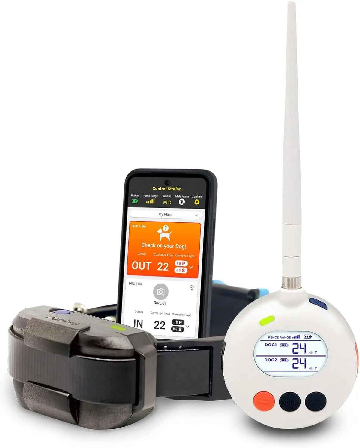 Wireless Dog Fence System, No Dig, 3/4 Acre, App Control