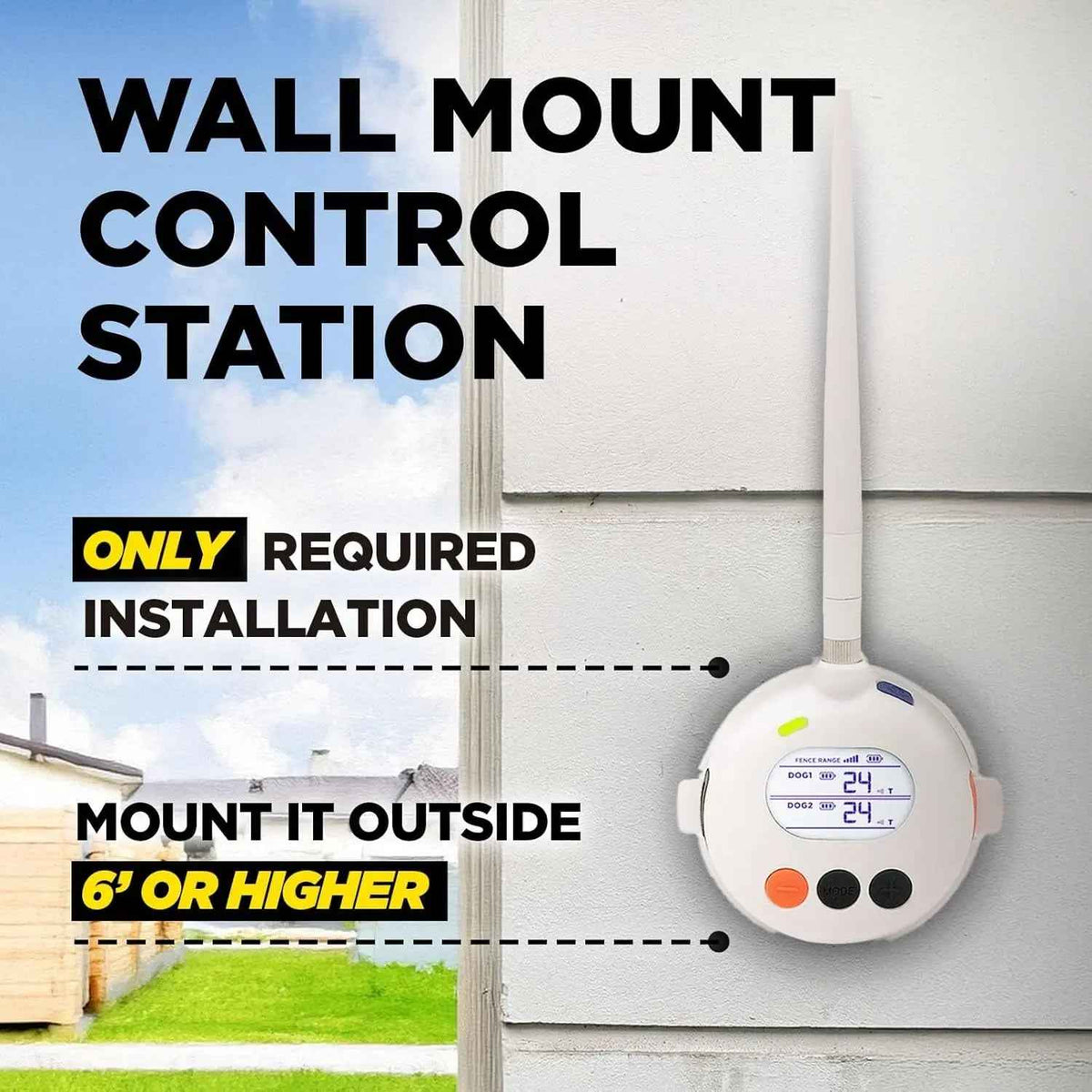 Wireless Dog Fence System, No Dig, 3/4 Acre, App Control