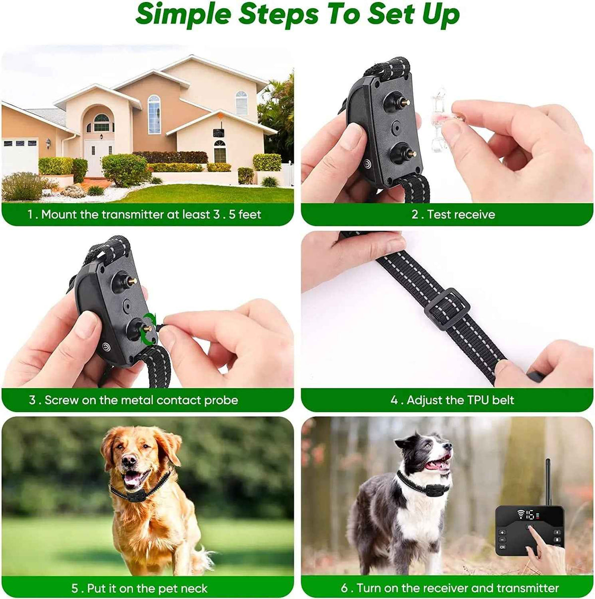 2-in-1 Wireless Dog Fence & Collar System – Expandable