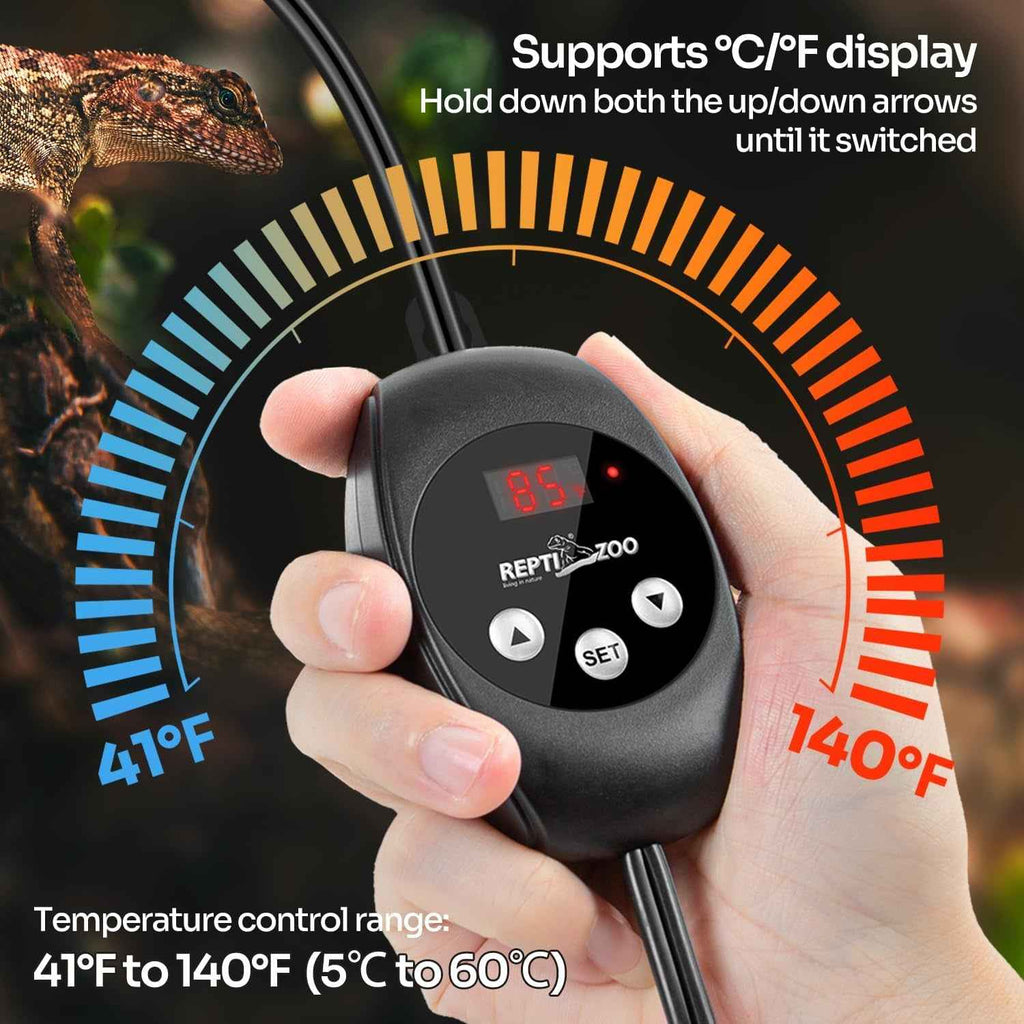 Reptile Thermostat PID Dimming Controller 300W Heat Lamp