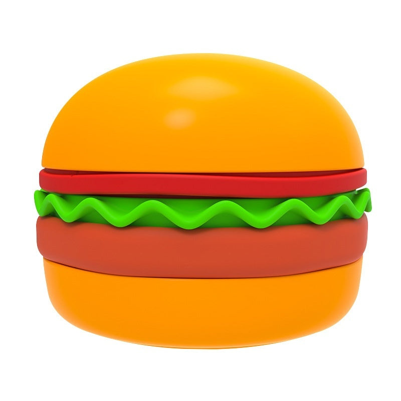Hamburger Style 5-in-1 Dog Bowl Anti-choke Non-slip Pet Slow Feeding Bowl
