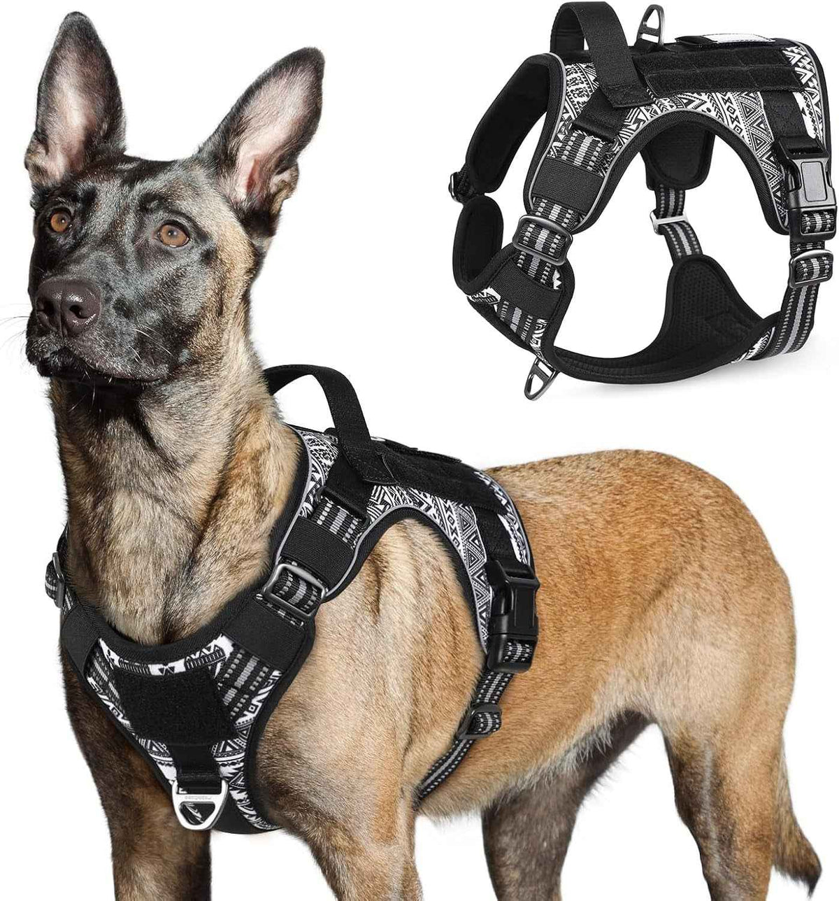 Adjustable MOLLE Harness Vest – Large Breeds, No-Pull