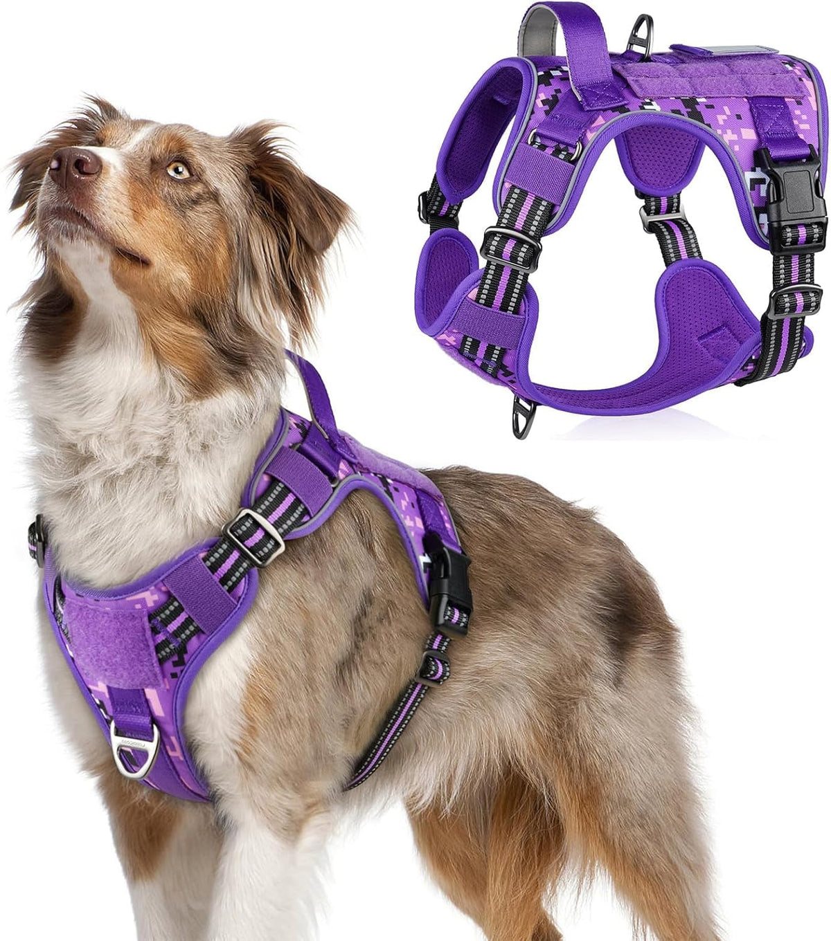 Adjustable MOLLE Harness Vest – Large Breeds, No-Pull