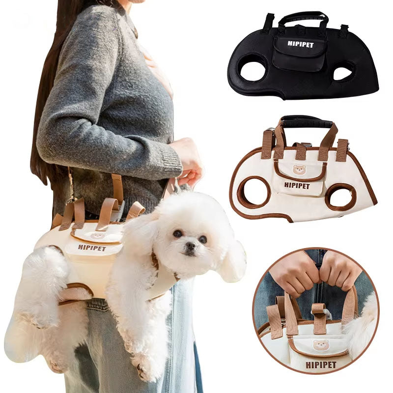Set Of 3 Outdoor Traction Backpacks For Dogs, Featuring A Portable And Breathable Design, Including A Leash And Harness For Both Cats And Dogs, Suitable For Carrying Or As A Crossbody Bag, Ideal For P
