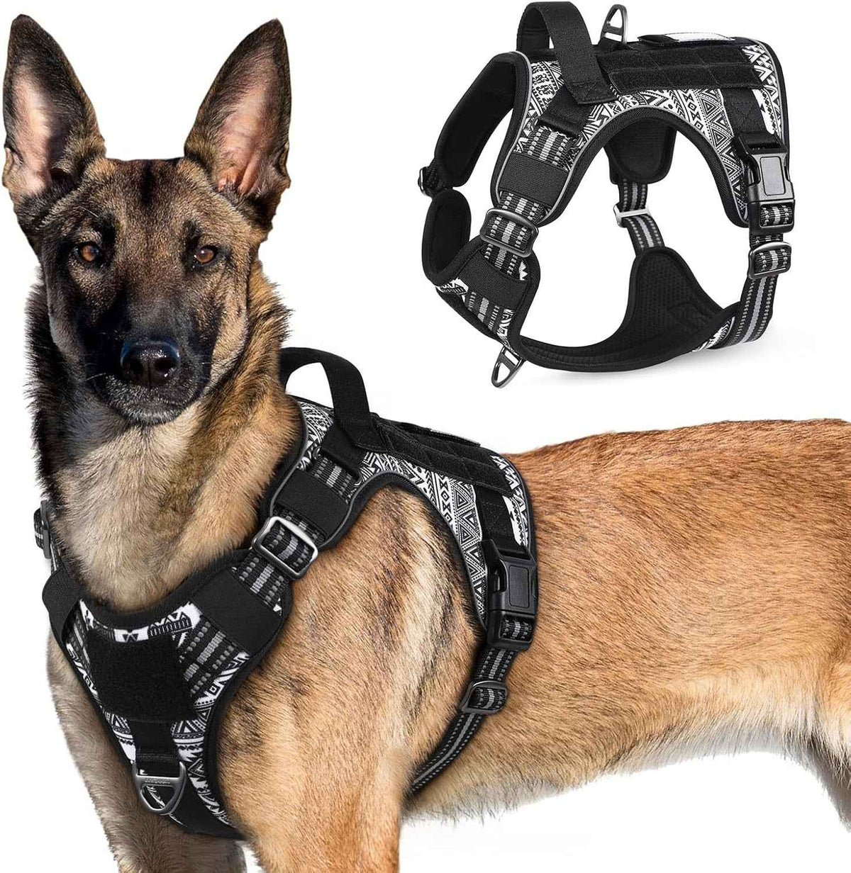 Adjustable MOLLE Harness Vest – Large Breeds, No-Pull