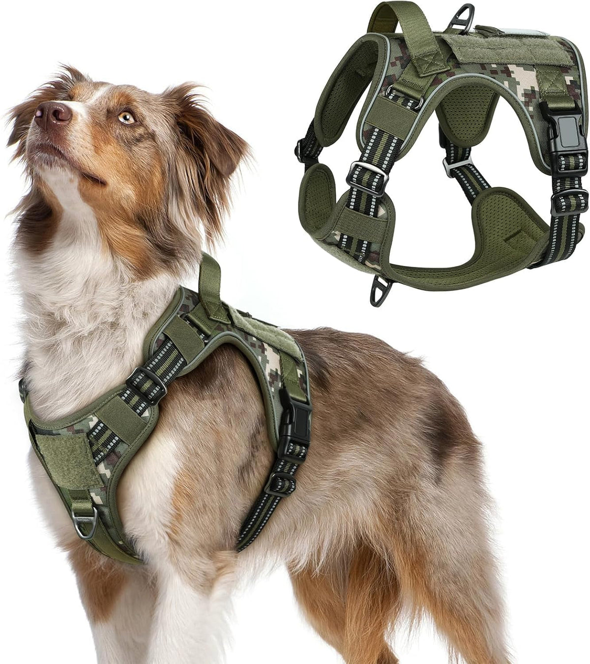 Adjustable MOLLE Harness Vest – Large Breeds, No-Pull