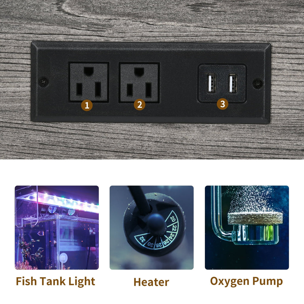 40-50 gallons Fish Tank Stand with Power Outlets