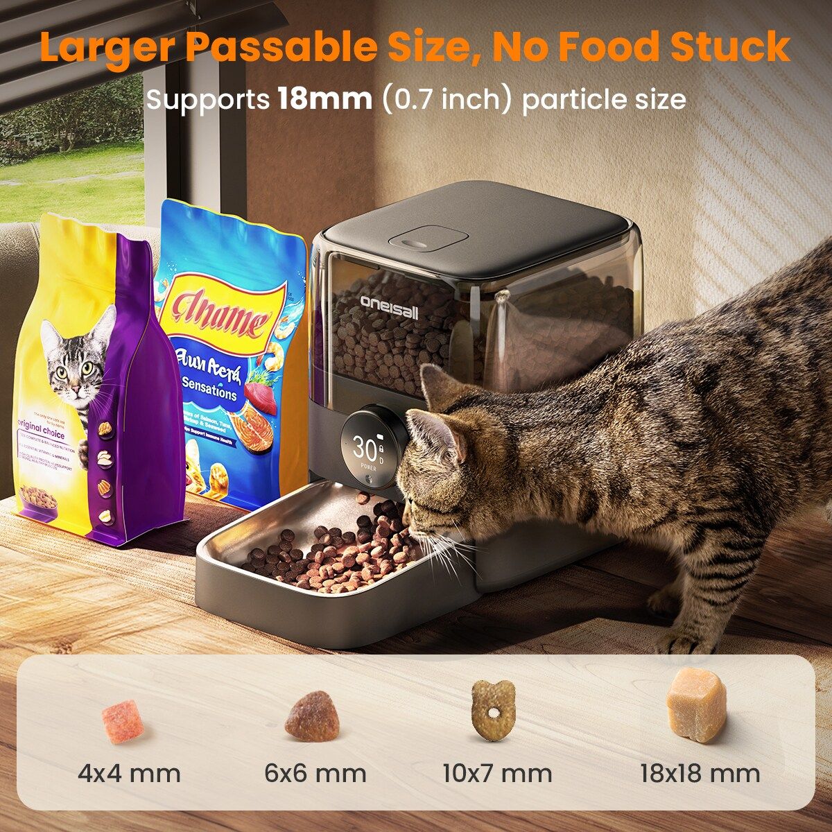 oneisall WiFi Smart Cat Feeder PF06DAU