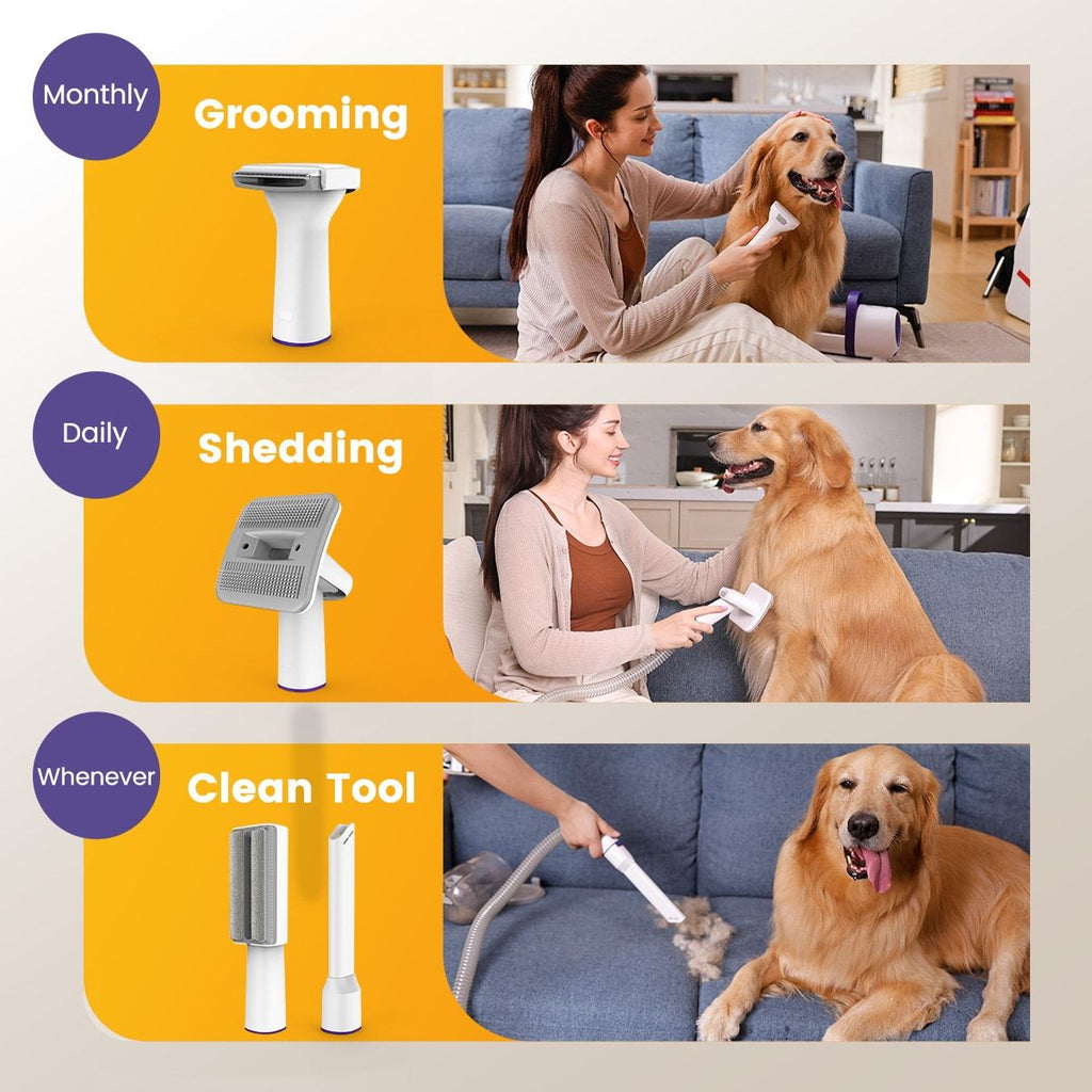 oneisall 4 in 1 Dog Grooming Vacuum Kit CW16016
