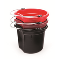 KD-120 20 Qt Flat Back Horse Bucket | Heavy-Duty Mane & Tail Saver Bucket