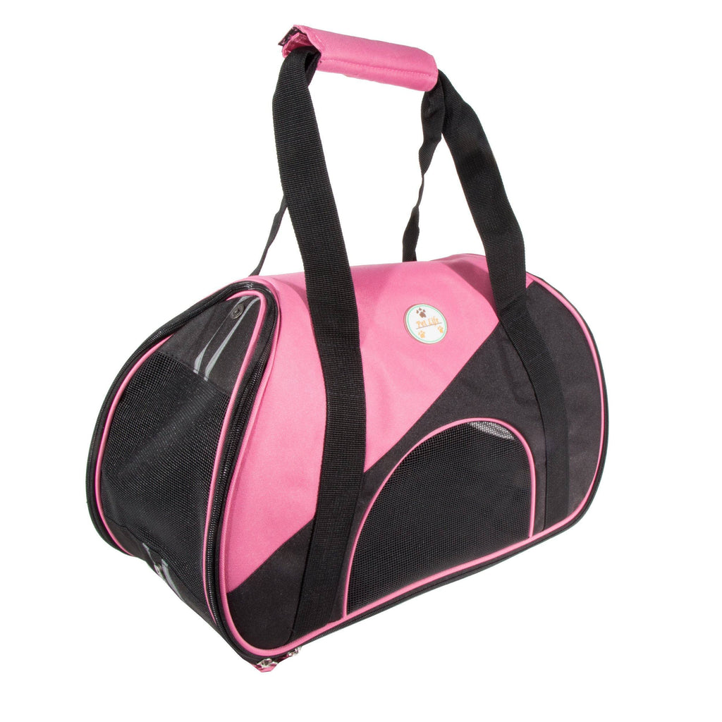 Pet Life ® 'Zip-N-Go' Airline Approved Contoured Fashion Designer Pet Dog Carrier